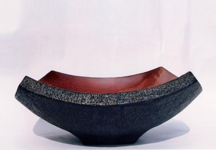 K-3.3.003 Quadratische Schale Rot-schw