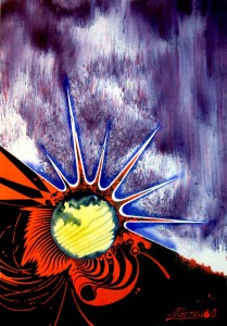 1980 Tusche-Batik-Aquarell40x60cm
